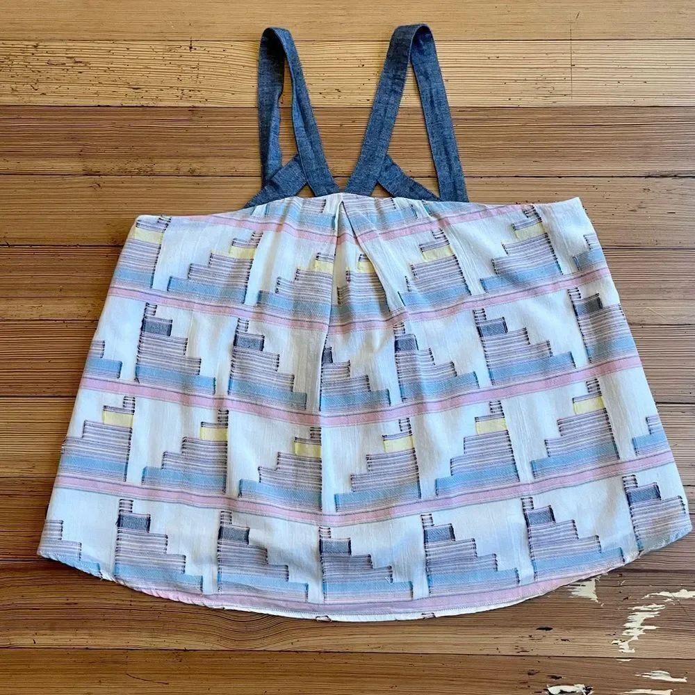 Lou & Grey multi color cotton top. Size L.